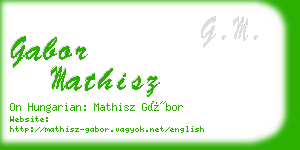 gabor mathisz business card